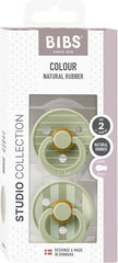 BIBS Πιπίλες Bibs Πιπίλα Καουτσούκ Σετ 2τμχ Colour Pin Sage 6-12m