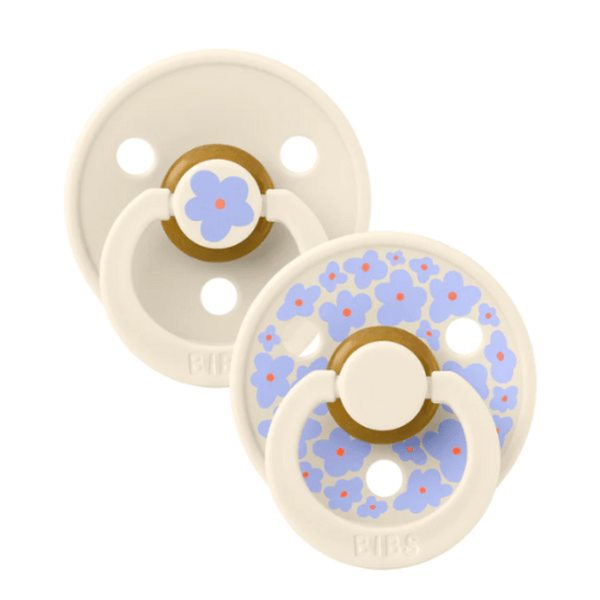 BIBS Πιπίλες Bibs Πιπίλες Καουτσούκ Studio Colour No1 Jasmine & Ivory Mix για 0-6 μηνών 2τμχ