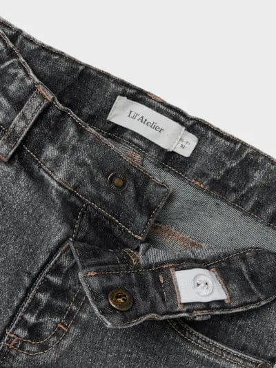 Lil Atelier Παντελονάκι Lil' Atelier Τζιν Παντελόνι Berlin Loose Light Grey