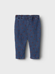 Lil Atelier Παντελονάκι Lil' Atelier Τζιν Παντελόνι Heart Dark Denim
