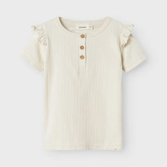 Lil Atelier Μπλουζάκι 2Y (92 CM) Lil' Atelier Μπλούζα κοντομάνικη NMFFLEURA SS SLIM TOP LIL  Turtledove