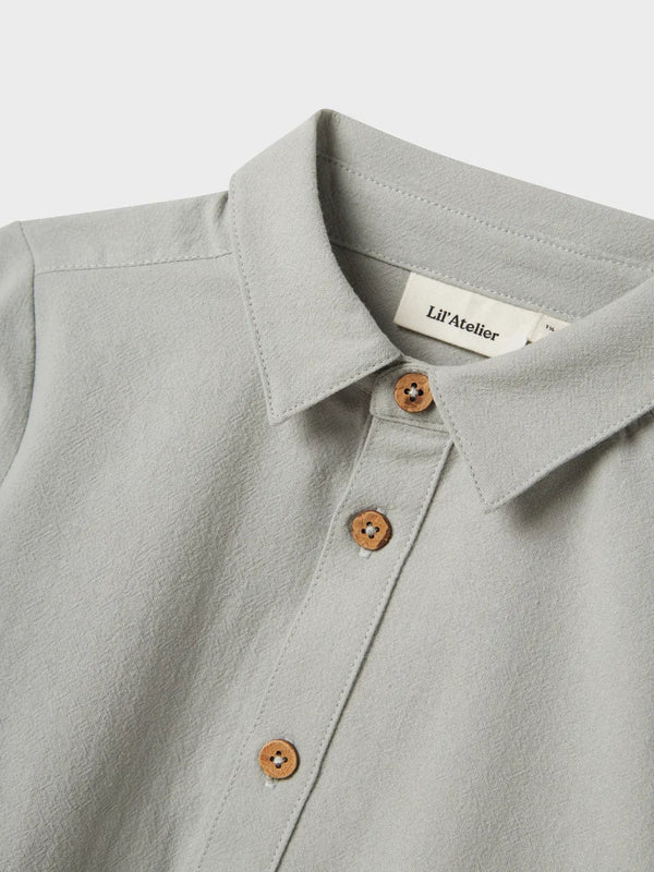 Lil Atelier Μπλουζάκι Lil' Atelier Πουκάμισο NMMHADAM Mirage Gray