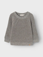 Lil Atelier Μπλουζάκι Lil' Atelier  Πουλόβερ Πλεκτό Rib - NmmNoro - Sky Grey