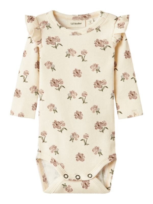Lil Atelier Βρεφικά Φορμάκια 56 Lil' Atelier Φορμάκι μακριμάνικο Turtledove PEONY