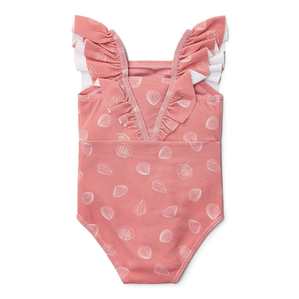 Little Dutch μαγιό LITTLE DUTCH. Ολόσωμο μαγιό με βολάν Ocean Treasures Pink