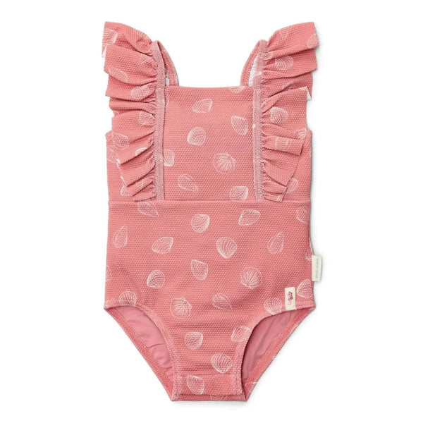 Little Dutch μαγιό 3-6M (62/68 CM) LITTLE DUTCH. Ολόσωμο μαγιό με βολάν Ocean Treasures Pink