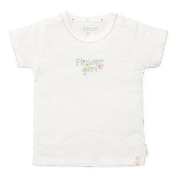 Little Dutch Μπλουζάκι 9M LITTLE DUTCH Μπλουζάκι κοντομάνικο Off White Flower Girl