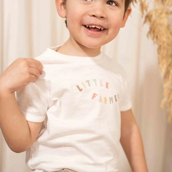 Little Dutch Μπλουζάκι LITTLE DUTCH Μπλουζάκι κοντομάνικο Off White Little Farmer