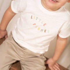 Little Dutch Μπλουζάκι LITTLE DUTCH Μπλουζάκι κοντομάνικο Off White Little Farmer