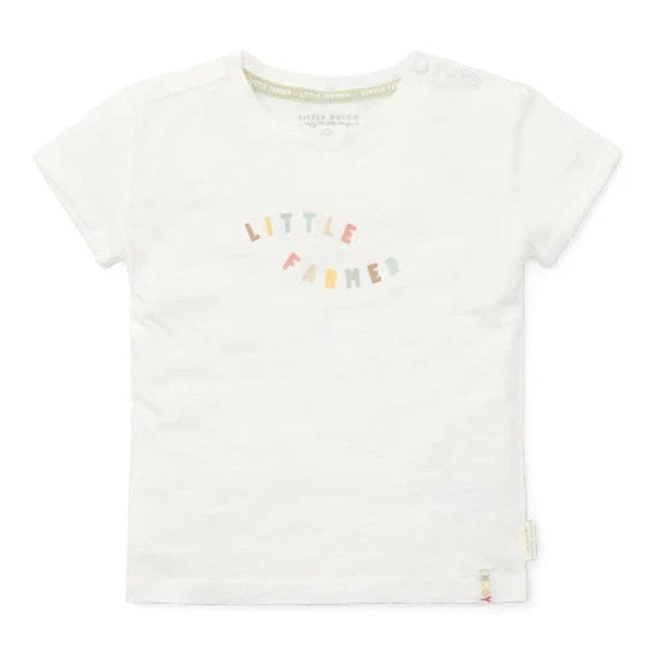 Little Dutch Μπλουζάκι 9M LITTLE DUTCH Μπλουζάκι κοντομάνικο Off White Little Farmer