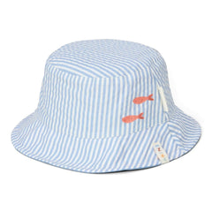 Little Dutch καπελο LITTLE DUTCH. Παιδικό καπέλο ήλιου διπλής όψης Stripes Ocean Blue