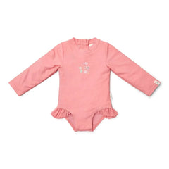 Little Dutch μαγιό 3-6M (62/68 CM) LITTLE DUTCH. Ολόσωμο μακρυμάνικο μαγιό για κορίτσια Sunny Flowers Rouge