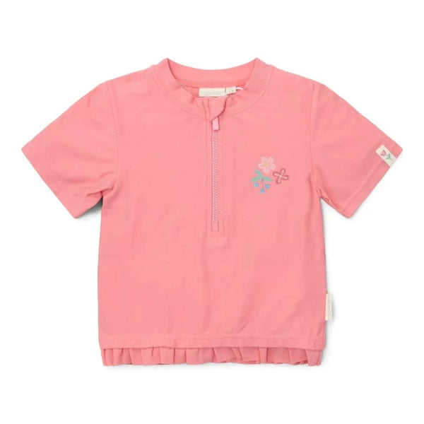 Little Dutch μαγιό 9-12M (74/80 CM) LITTLE DUTCH. Μπλουζάκι κοντομάνικο με προστασία UV Sunny Flowers Rouge
