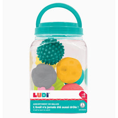 LUDI Βρεφικά Παιχνίδια Δραστηριοτήτων Ludi σετ 8 τεμάχια μπάλες αισθήσεων παιχνιδιού