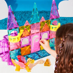 MAGNA-TILES Μαγνητικά Τουβλάκια Μαγνητικό Παιχνίδι 48 κομματιών Castle DLX 3ετών+ Magna Tiles 242048