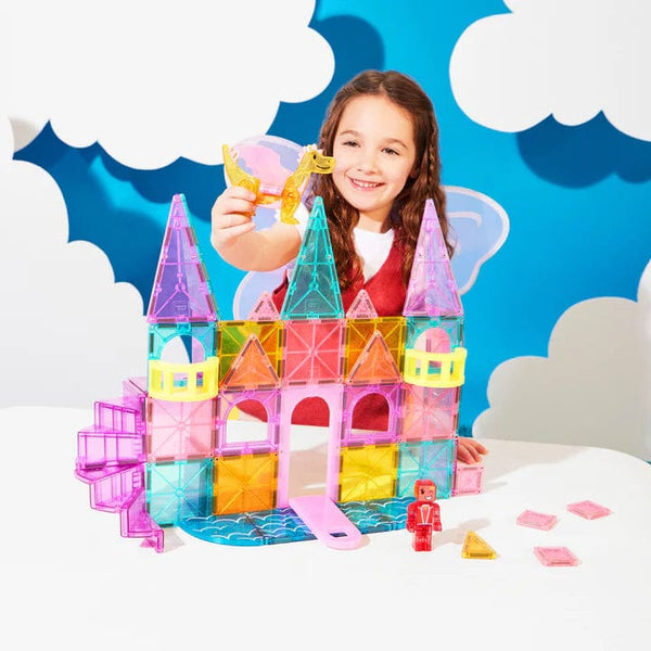 MAGNA-TILES Μαγνητικά Τουβλάκια Μαγνητικό Παιχνίδι 48 κομματιών Castle DLX 3ετών+ Magna Tiles 242048