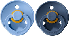 PICK A BOO Πιπίλες Bibs Πιπίλες Σετ 2τμχ. Blue Steel/Sky Blue 100% Φυσικό Καουτσούκ No 0-6m
