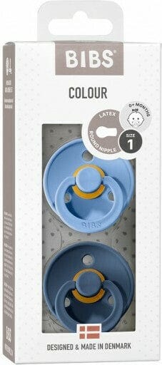 PICK A BOO Πιπίλες Bibs Πιπίλες Σετ 2τμχ. Blue Steel/Sky Blue 100% Φυσικό Καουτσούκ No 0-6m